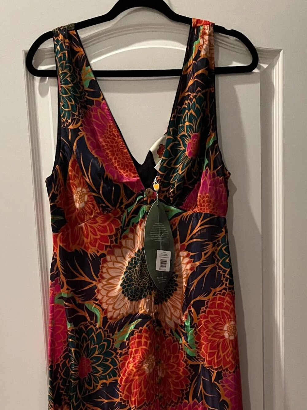 Farm Rio Vintage Garden Sleeveless Midi Dress - Picture 2 of 7